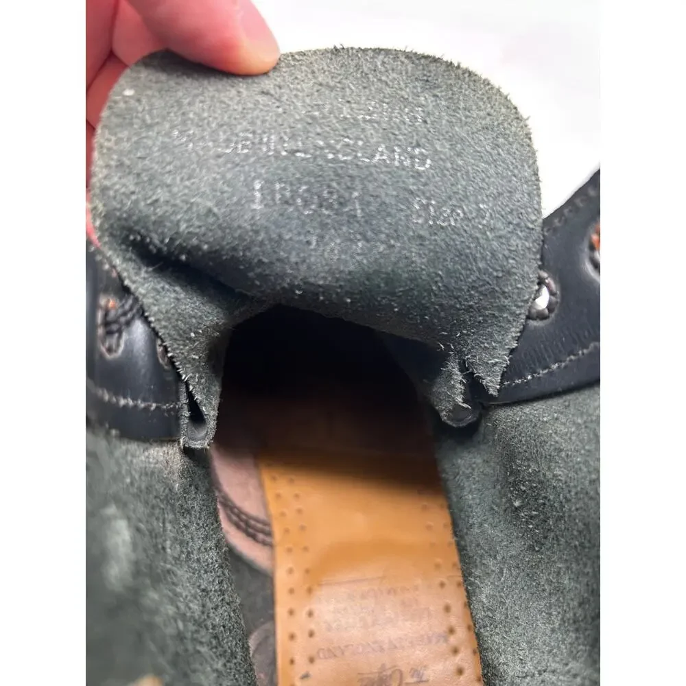 Vintage Dr. Martens 8-Eye Metallic Leather Ankle Boots Size 9 Made in England